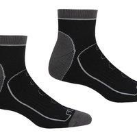 Regatta Men's Samaris Trail Coolmax Antibacterial Sock - Black Dark Steel