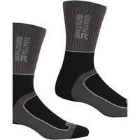 Regatta Men's Samaris 2-Season Coolmax Sock with Padding - Black Dark Steel