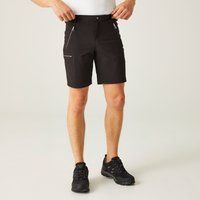 Regatta Men's Xert Stretch III Water-Repellent Quick-Dry Hiking Shorts - Black