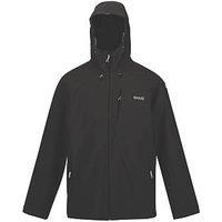 Regatta Mens Water Repellent Brite Light Hood Torch Britedale Jacket Black, XXL