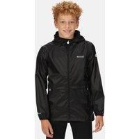 Regatta Kids' Bagley Packaway Waterproof Jacket Black, Size: 5-6 yrs