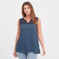 Regatta Women's Breathable Janessa V-neck Top Navy Tile, Size: 10