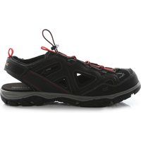 Regatta Mens Westshore III Enclosed Toe Walking Sandal - Black/TruRed - 12 UK