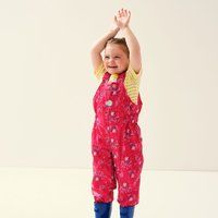 Muddy Puddle Kids Hiking Adjustable Dungarees - Pink