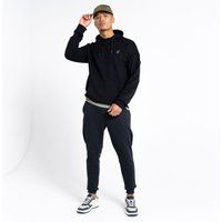 Dare 2b Distinctly Mens Hoodie urban style with drawcord adjuster and front kangaroo pocket and back graphic print Black