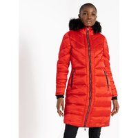 Dare 2b Womens/Ladies Julien Macdonald Suppression Longline Jacket (14 UK) (Volcanic Red)