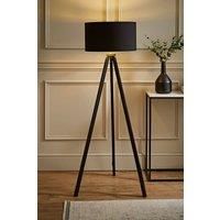 Barbro Tripod Drum Black Floor Lamp