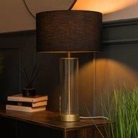 Traditional Large Cylinder Table Lamp Bedroom Living Room Light Cotton Shade