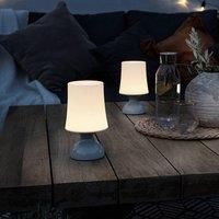 Pair of Colmar Grey Touch Table Lamp White Shade