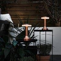 Pair of Talence Copper LED Touch Table Lamp