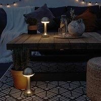 Troy Brass LED Rechargeable Battery Operated Dimmable Touch Table Lamp Indoor/Outdoor UseDimmable Use Table