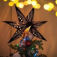 MiniSun | 60cm / 45cm Velvet Star Lights Plug in Wall Light Christmas Tree Topper | Tree Toppers, Home Décor & Improvement Essential | Set of 3