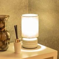 Pair Of Kaia Grey And White Ceramic Table Lamps