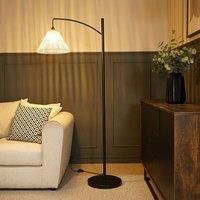 MiniSun Black Metal Floor Lamp 157.5cm H X 62cm W X 33cm D