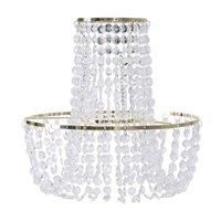 Jewel Acrylic Droplet Lampshades Easy Fit Pendant Ceiling Light Chandelier Shade