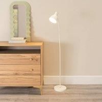 ValueLights | White Metal Dome Shade Wooden Base Adjustable Task Reading Light Floor Lamp | Floor Lamps, Home Décor & Improvement Essential | Included LED Bulb