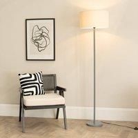 ValueLights | Tripod Grey Wood Floor Lamp with White Trim Drum Shade Living Room Lounge Light | Floor Lamps, Home Décor & Improvement Essential