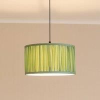 ValueLights Jess Fabric Ruched Pleated Ceiling Floor Table Large Lamp Shade with LED Bulb in Pale Green