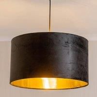 Velvet Lampshade Ceiling Light Easy Fit Pendant Shade Large Drum LED Bulb 45cm