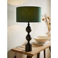 Candlestick Table Lamp Drum Lampshade Living Room Metal Reading Light LED Bulb