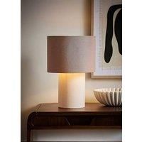 Fabric Table Lamp Colour Clash Duo Light Living Room Bedroom Bedside LED Bulb