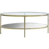 Adoi 112cm Oval Metal Coffee Table - Champagne