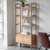 Saddie Light Oak Display Unit