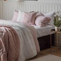 Emma Barclay Hampshire Cotton Stitch Bedspread White Blush 2400X2600mm