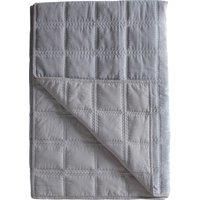 Crossland Grove Prestwick Quilted Cotton Velvet Bedspread Grey 2400X2600mm