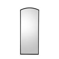 Higgins Full Length Arched Antique Black Rustic Metal Leaner Mirror 60cm x 150cm