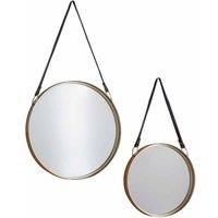 Stonehouse Small Round Scatter Set Mirror  Gold (Set of 2)