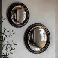 Allium Medium Round Wall Mirror - Black