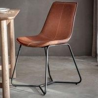 Frank Hudson Gallery Direct Hawking Chair Brown Faux Leather
