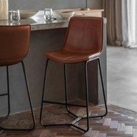 Frank Hudson Gallery Direct Hawking Stool Brown Faux Leather
