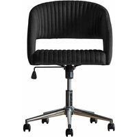 Felix Velvet Swivel Chair  Black