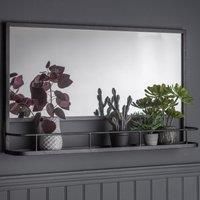 Waldo Medium Rectangle Wall Mirror  Grey