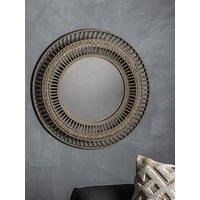 Keyes Medium Round Wall Mirror - Grey