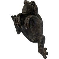 Frog Plant Pot Hanger Ornament Small Antique Brown