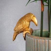 Crossland Grove Thomas Toucan Pot Hanger Gold (Pack Of 2)