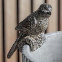 Bird Plant Pot Hanger Ornament Small Vintage Brown