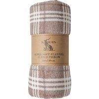 Crossland Grove Checkmate Rolled Fleece Taupe 1400x1800mm