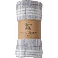 Crossland Grove Checkmate Rolled Fleece Silver 1400x1800mm