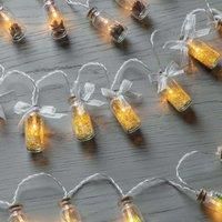 Crossland Grove Sanford 10 LED String w/ Gold Glitter In Jars L1300mm