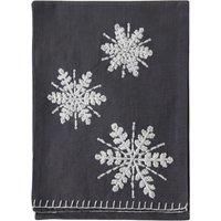 Crossland Grove Emb Snowflakes Table Runner Charcoal 330X2500Mm