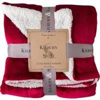Crossland Grove Ashfield Sherpa Throw Red 1400x1700mm
