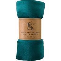 Crossland Grove Rolled Flannel Fleece Teal 1400x1800mm