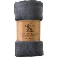 Crossland Grove Rolled Flannel Fleece Charcoal 1400x1800mm