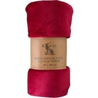 Crossland Grove Rolled Flannel Fleece Red 1400x1800mm