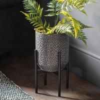 Gallery Direct Marques Metal Planter Black 225x430mm, Black
