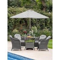 Gallery Direct Grey Vazzano Garden Outdoor 2x3m Parasol - Base not included